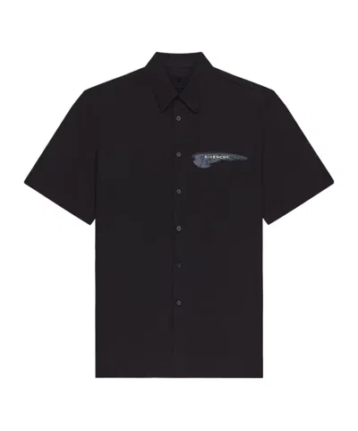 GIVENCHY GIVENCHY LOGO EMBROIDERED SHORT-SLEEVED SHIRT