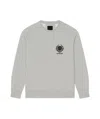 Givenchy Crest Slim Fit Sweatshirt In Fleece In Gray