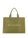 Givenchy Green Canvas Tote Bag In Grün