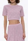 Givenchy Logo-embroidered Crewneck Sweater In Pink