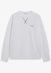 Givenchy White Couture Seam Sweatshirt With Embroidered Logo Men In White