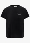 Givenchy Logo Embroidered Crewneck T-shirt In Black