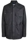 Givenchy Logo-embroidered Denim Jacket In Blue
