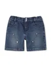 Givenchy Denim Shorts For Baby Boy With Logo In Blue