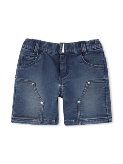 GIVENCHY LOGO-EMBROIDERED DENIM SHORTS