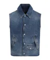 Givenchy Denim Vest In Blue