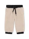 Givenchy Logo-embroidered Fleece Track Pants In Neutrals