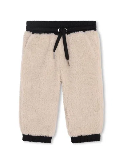 Givenchy Babies' Logo-embroidered Fleece Track Pants In Neutrals