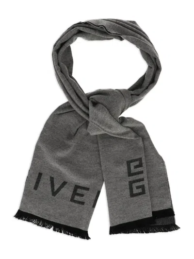 Givenchy Logo-embroidered Fringed Scarf