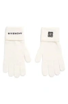 Givenchy Logo Embroidered Gloves In Neutral