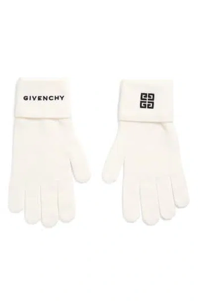 GIVENCHY GIVENCHY LOGO EMBROIDERED GLOVES