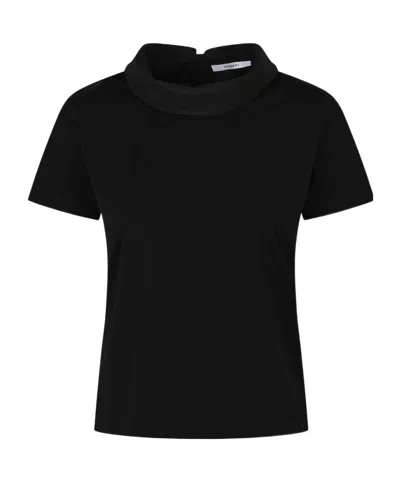 Givenchy Logo Embroidered High-neck Top In Black