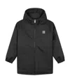 Givenchy Logo-embroidered Hooded Coat In Black