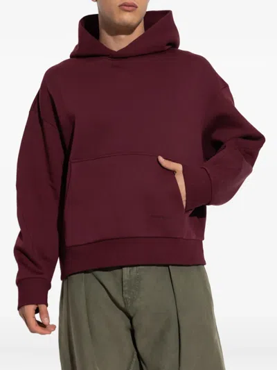 Givenchy Logo-embroidered Hoodie In Red