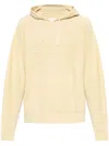 Givenchy Velvet Hooded Sweatshirt With Drawstring And Kangaroo Pocket In Neutrals