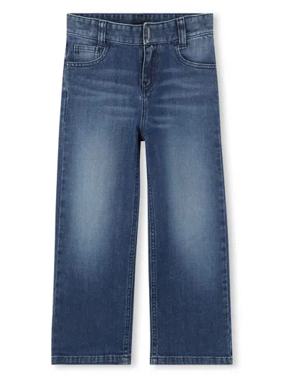 GIVENCHY LOGO-EMBROIDERED JEANS