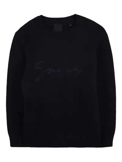 Givenchy Kids' Logo-embroidered Jumper In Black