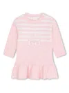 Givenchy Logo Embroidered Knitted Dress In Pink