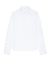 Givenchy Cotton Shirt Asymmetric Hemline Long Sleeves Buttoned Cuffs In White
