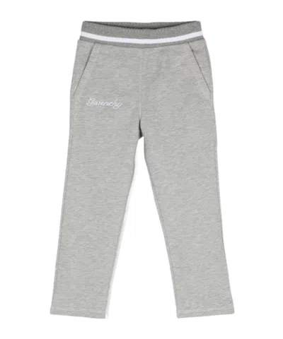 GIVENCHY LOGO-EMBROIDERED MÉLANGE TRACK PANTS