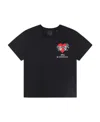 Givenchy Black T-shirt With Patch Embroidered Logo At The Front In Cotton Girl In Black