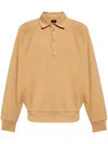 Givenchy Logo-embroidered Polo Sweatshirt In Neutrals