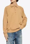 Givenchy Logo-embroidered Polo Sweatshirt In Beige