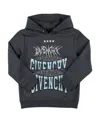 Givenchy Logo-embroidered Raw-cut Detail Hoodie In Black