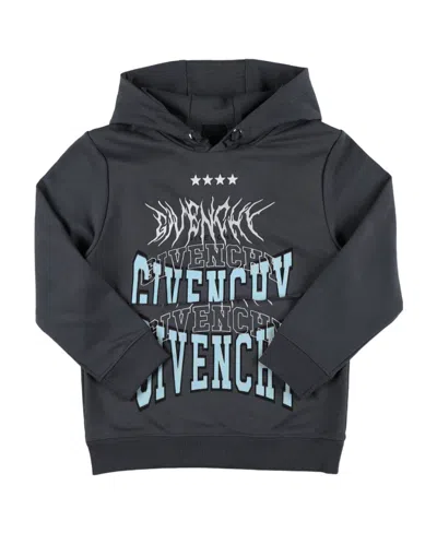 Givenchy Logo-embroidered Raw-cut Detail Hoodie In Black
