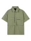 Givenchy Lapel Short-sleeved Shirt In Green