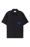 Givenchy Short Sleeves Chest Pockets Shirt In Black