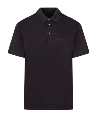 Givenchy Logo Embroidered Short-sleeved Polo Shirt In Black