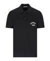 Givenchy Dark Blue Polo Shirt With Logo Embroidery Men In Black