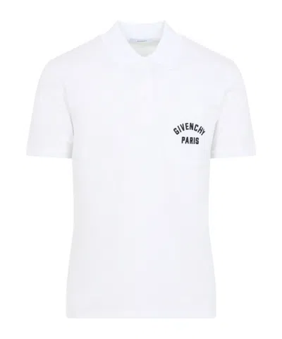 Givenchy Polo Shirt With Short Sleeves And Chest Pocket In White