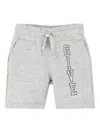 Givenchy Boy's Embroidered Logo-print Shorts In Gray