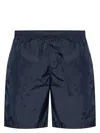 Givenchy Navy Logo Embroidery Swim Shorts In 401-dark Blue
