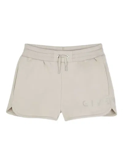 Givenchy Kids' Logo-embroidered Shorts In Gold