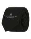 GIVENCHY GIVENCHY LOGO EMBROIDERED SILK TIE MAN TIES & BOW TIES BLACK SIZE - SILK