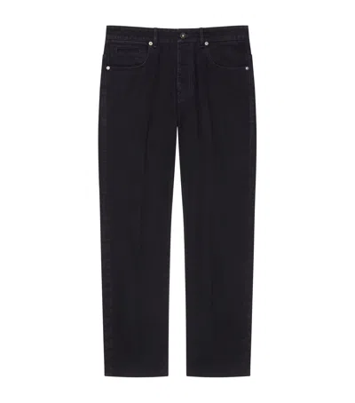 Givenchy Logo-embroidered Straight Fit Jeans In Black