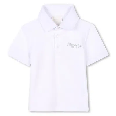 Givenchy Logo-embroidered Straight Hem Polo Shirt In White