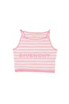 GIVENCHY LOGO EMBROIDERED STRIPE TOP