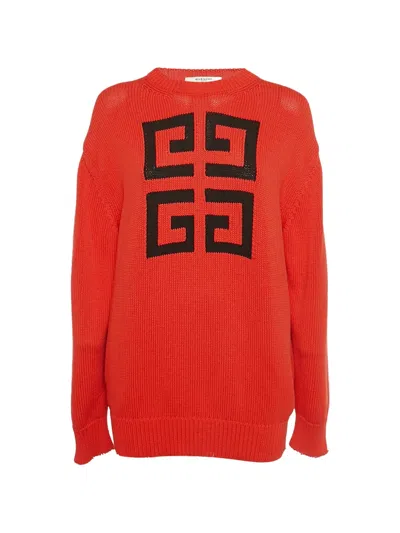Pre-owned Givenchy Logo-embroidered Sweater In Red