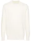 Givenchy Ribbed High Neck Sweater With Embossed Logo Detail In White