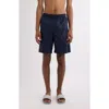 Givenchy Navy Logo Embroidery Swim Shorts In Dark Blue