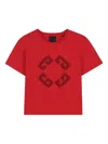 Givenchy Logo-embroidered T-shirt In Red