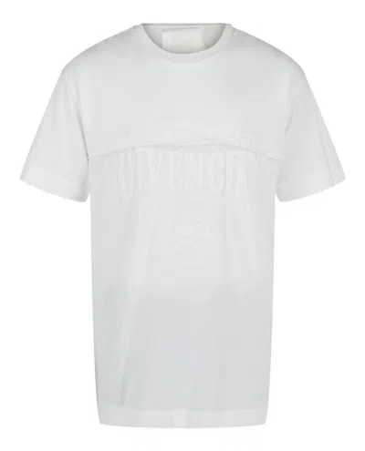 Givenchy Logo Embroidered T-shirt In White