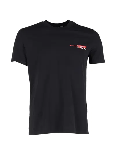 Pre-owned Givenchy Logo-embroidered T-shirt In Black