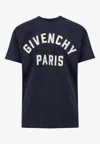 Givenchy Relaxed Fit Black Cotton T-shirt With Bold Logo Print In Gold