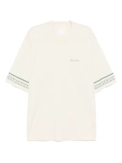 Givenchy T-shirt Mit Logo-stickerei In Nude