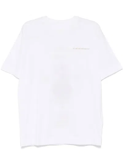 Givenchy Logo-embroidered T-shirt In Weiss